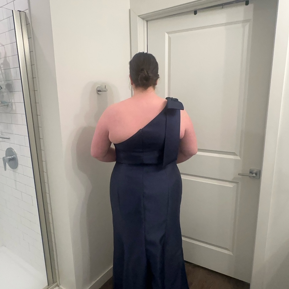 Alfred Sung Navy Gown NWT - Picture 3 of 4